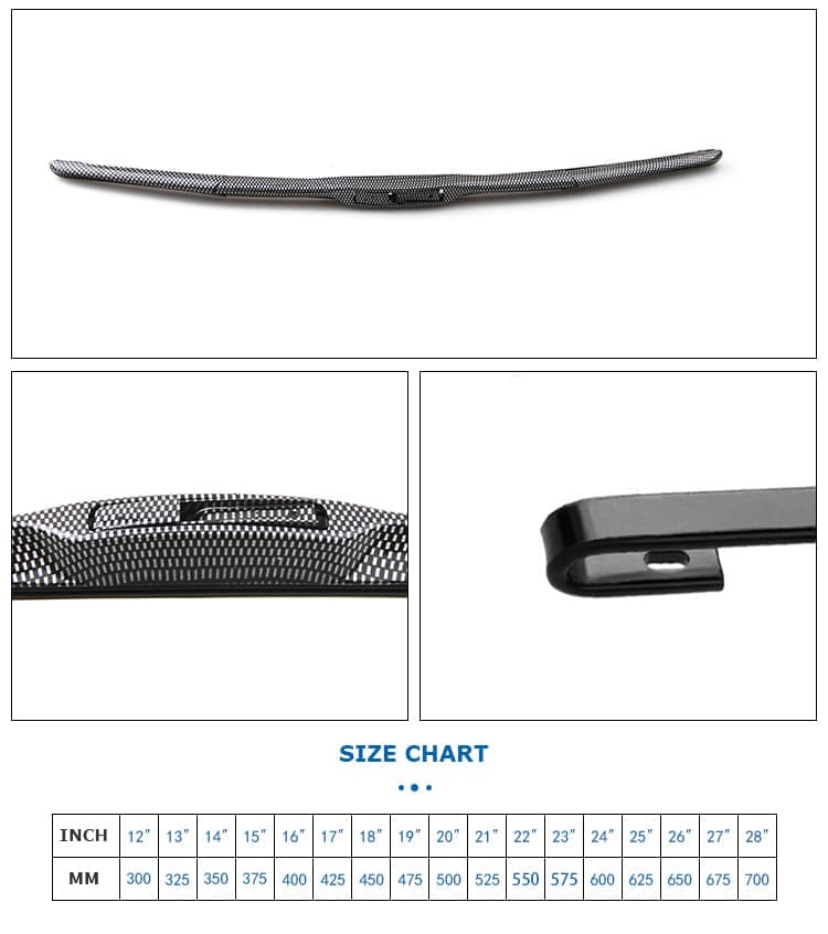 Hybrid Wiper Blade BW-808 Silver Edition Adapt To U Hook Wiper Arm thumbnail 3