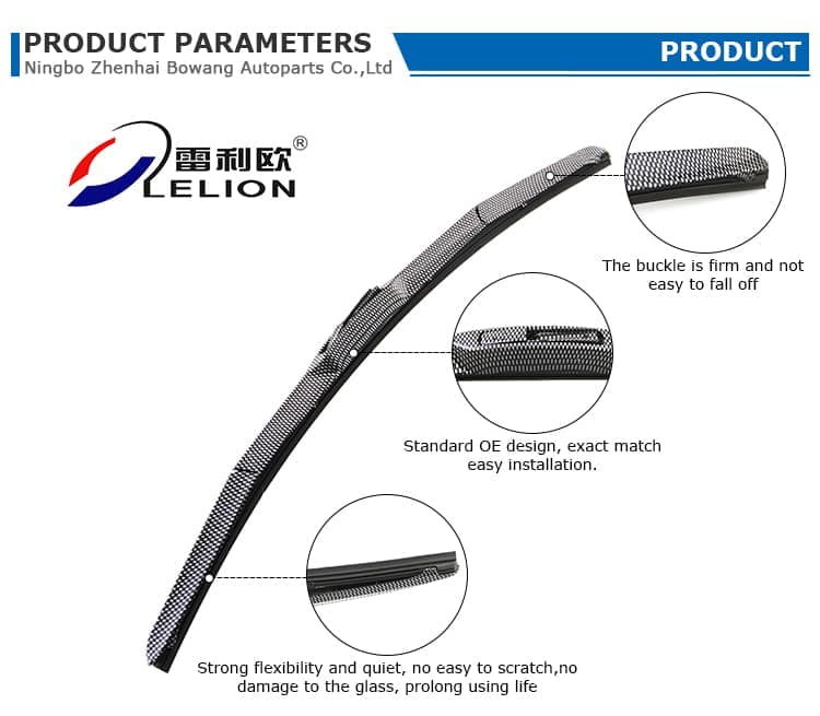 Hybrid Wiper Blade BW-808 Silver Edition Adapt To U Hook Wiper Arm thumbnail 2
