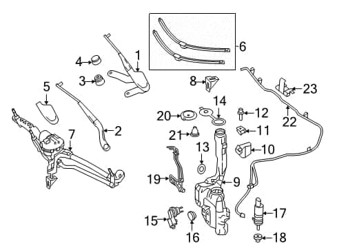 Front Windshield Wiper Arm LHD 212-820-09-44 For Mercedes-Benz E Class 2010-2014 thumbnail 2
