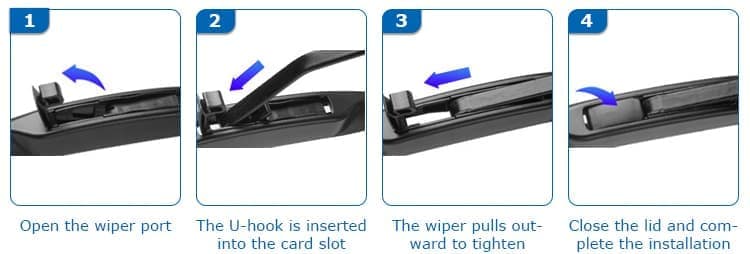 BW-808 Hybrid Wiper Blade - Three-Section Design (12-28 inch) thumbnail 2