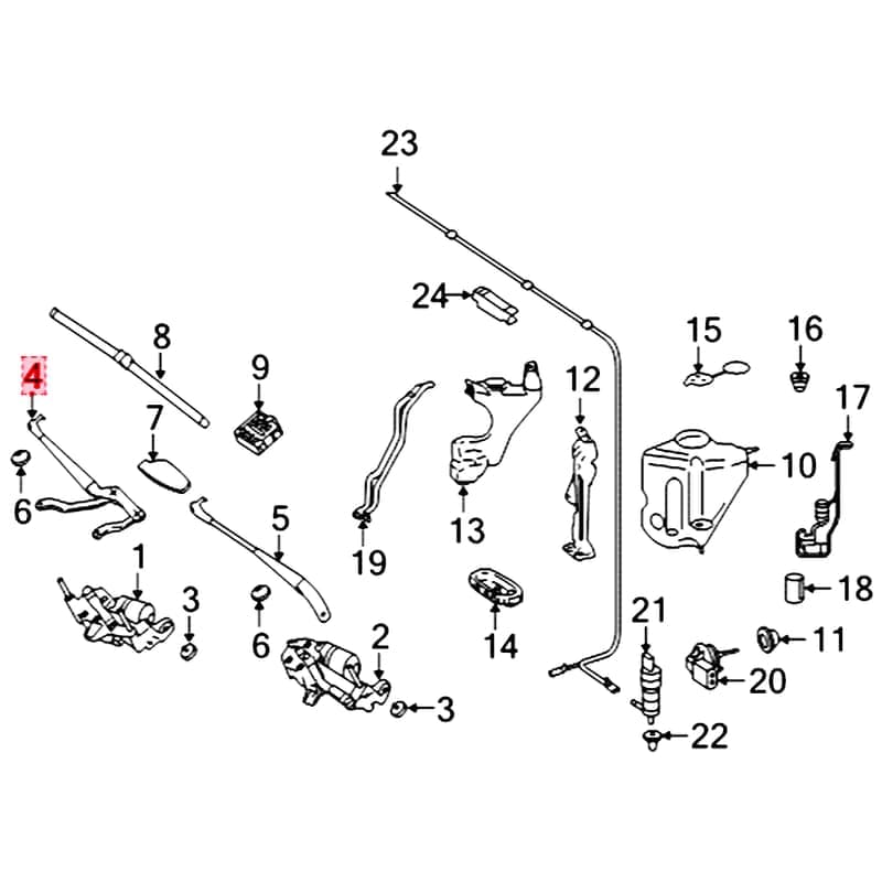 Wholesale Mercedes-Benz parts 221-820-02-44 Wiper Arm thumbnail 2